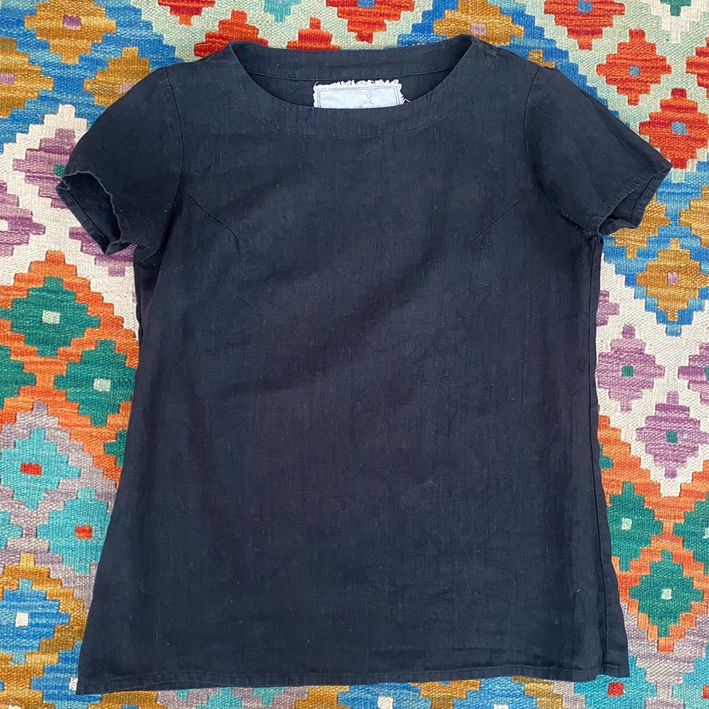 Notperfectlinen Hamburg tee black sz s/m